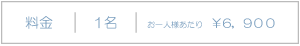 料金1名\6,900